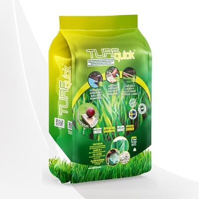 Turfquick gräs frömatta 10 m² Ornamental Premium Gräsmatta Seed Mixture Rulla ut, vatten & Watch It Grow En Sustainable Gräsmatta Solution för enkel gräsmatta Establishment Turfquick gräs frömatta 10 m² Ornamental Premium Gräsmatta Seed Mixture Rulla ut, vatten & Watch It Grow En Sustainable Gräsmatta Solution för enkel gräsmatta Establishment