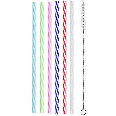 Heku 24 återanvändbara sugrör, 23 cm långa, 7 mm Ø I inklusive rengöringsborstar I diskmaskinssäkra I levereras i sex trendiga färger I stabil plast, mörkblå, röd, vit Heku 24 återanvändbara sugrör, 23 cm långa, 7 mm Ø I inklusive rengöringsborstar I diskmaskinssäkra I levereras i sex trendiga färger I stabil plast, mörkblå, röd, vit
