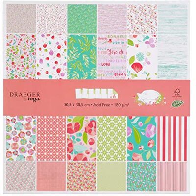 Draeger Blommönster Papper Set - Papper Draeger Blommönster Papper Set - Papper
