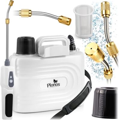 Plonos Tryckspruta batteri 5 l – trädgårdsspruta med justerbart mässingsmunstycke, 77 cm lans och PE-tank – för bevattning, spray och skötsel av trädgården Plonos Tryckspruta batteri 5 l – trädgårdsspruta med justerbart mässingsmunstycke, 77 cm lans och PE-tank – för bevattning, spray och skötsel av trädgården