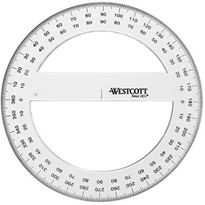 Westcott E-10136 00 gradskiva helcirkel plast, 15 cm, transparent Westcott E-10136 00 gradskiva helcirkel plast, 15 cm, transparent