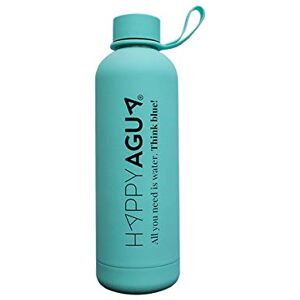 Grön Happyagua Rostfri Stålflaska - Dubbla Väggar 500ml Grön Happyagua Rostfri Stålflaska - Dubbla Väggar 500ml