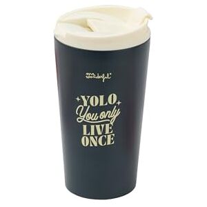 Mr. Wonderful Mr.Wonderful termisk take away mugg You only live once tillverkad av dubbelväggigt rostfritt stål håller värme och kyla Mr. Wonderful Mr.Wonderful termisk take away mugg You only live once tillverkad av dubbelväggigt rostfritt stål håller värme och kyla