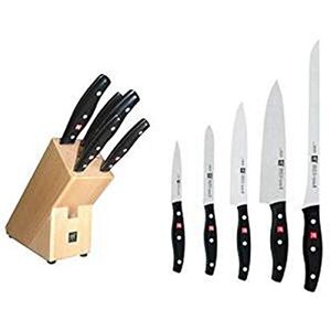ZWILLING TWIN POLLUX 30786-600 Knivset med Knivblock, Rostfritt Stål, Flerfärgad, Paket med 5