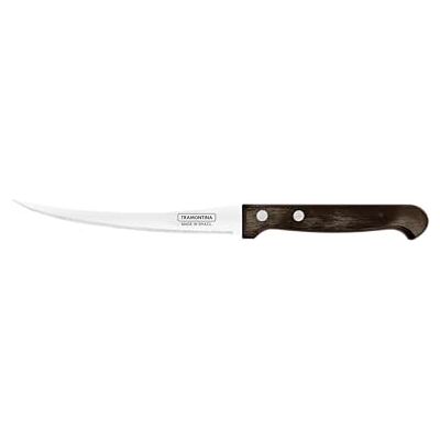 Tramontina LANDHAUS tomatkniv, kökskniv, rostfritt stål, trähandtag FSC, diskmaskinssäker, 13 cm Tramontina LANDHAUS tomatkniv, kökskniv, rostfritt stål, trähandtag FSC, diskmaskinssäker, 13 cm