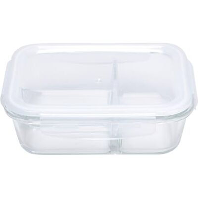 Garcia de Pou 6 stycken – behållare med lock 2 fack 1 500 ml 23,2 x 17,5 x 8 cm transparent glas Garcia de Pou 6 stycken – behållare med lock 2 fack 1 500 ml 23,2 x 17,5 x 8 cm transparent glas