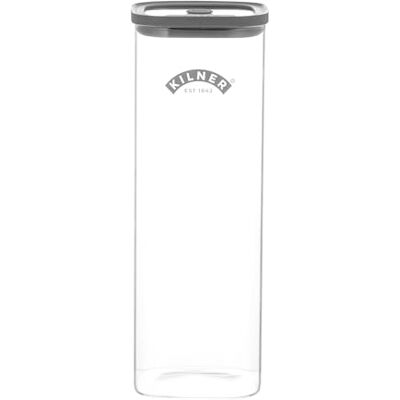 Kilner färsk förvaringsburk 2 liter lufttät glasbehållare hållbar vakuumtätningslock BPA-fri burk för matförvaring, flingor, bröd, torra varor, skafferi organisation Kilner färsk förvaringsburk 2 liter lufttät glasbehållare hållbar vakuumtätningslock BPA-fri burk för matförvaring, flingor, bröd, torra varor, skafferi organisation