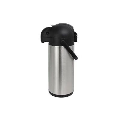 Metro Airpot Pump kanna isolerad termos flaska dryckesdispenser lämplig för kommersiellt bruk rostfritt stål kaffekanna, rostfritt stål/plast, silver/svart 3 liter Metro Airpot Pump kanna isolerad termos flaska dryckesdispenser lämplig för kommersiellt bruk rostfritt stål kaffekanna, rostfritt stål/plast, silver/svart 3 liter