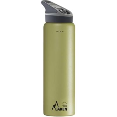 LAKEN Lakan unisex – vuxen termoskanna -TJ10K termoskanna, kaki, 18/8-1L LAKEN Lakan unisex – vuxen termoskanna -TJ10K termoskanna, kaki, 18/8-1L
