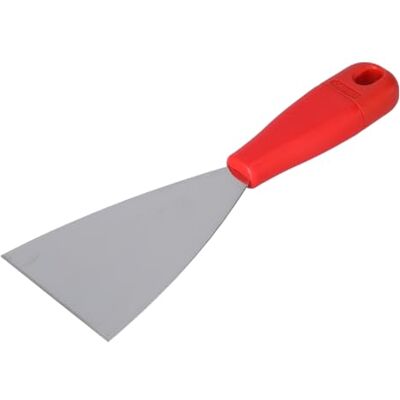 Stubai rengöringsspattel rostfritt rött handtag, silver Stubai rengöringsspattel rostfritt rött handtag, silver