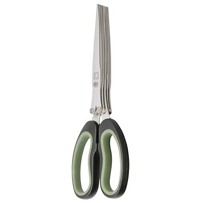RICHARDSON SHEFFIELD Richardson Örtsax med rengöringskam, 5 rostfria 13/0 blad av rostfritt stål, ergonomiskt handtag av robust gummi, längd: 213 mm, satinerad kökssax för färska örter, diskmaskinssäker RICHARDSON SHEFFIELD Richardson Örtsax med rengöringskam, 5 rostfria 13/0 blad av rostfritt stål, ergonomiskt handtag av robust gummi, längd: 213 mm, satinerad kökssax för färska örter, diskmaskinssäker