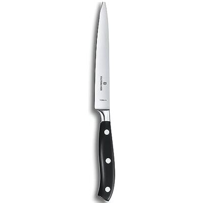 Victorinox , Grand Maître, Profi Tranchiermesser, Extra Scharfe Klinge, gerader Schliff, 15 cm, Robuster Kunststoffgriff, Rostfreier Stahl, schwarz Victorinox , Grand Maître, Profi Tranchiermesser, Extra Scharfe Klinge, gerader Schliff, 15 cm, Robuster Kunststoffgriff, Rostfreier Stahl, schwarz
