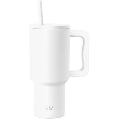 Simple Modern 30 ml trek tumlare med handtag och sugrör isolerad vattenflaska i rostfritt stål med iskaffekopp resemugg gåvor för kvinnor Trek Collection 890 ml Vintervit Simple Modern 30 ml trek tumlare med handtag och sugrör isolerad vattenflaska i rostfritt stål med iskaffekopp resemugg gåvor för kvinnor Trek Collection 890 ml Vintervit