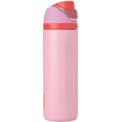 Owala FreeSip isolerad vattenflaska i rostfritt stål med sugrör för sport och resor, BPA-fri sportvattenflaska, 640 g, rosa, ängel mat tårta Owala FreeSip isolerad vattenflaska i rostfritt stål med sugrör för sport och resor, BPA-fri sportvattenflaska, 640 g, rosa, ängel mat tårta