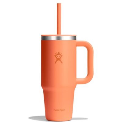 Hydro Flask Travel Tumbler 709 ml (24 oz) with Closable Press-In Straw Lid Rostfritt Stål Dubbelväggs vakuumisolering Stänksäker lock Nectar Hydro Flask Travel Tumbler 709 ml (24 oz) with Closable Press-In Straw Lid Rostfritt Stål Dubbelväggs vakuumisolering Stänksäker lock Nectar