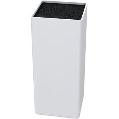 Vonsera Knivblock med borst, knivblock utan kniv, knivhållare vit kvadrat för 8 knivar av alla, 22 x 9,5 x 9,5 cm Vonsera Knivblock med borst, knivblock utan kniv, knivhållare vit kvadrat för 8 knivar av alla, 22 x 9,5 x 9,5 cm