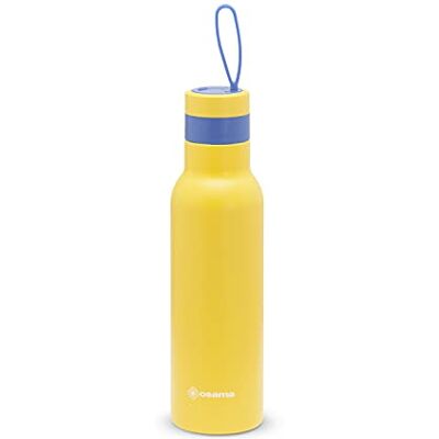 OSAMA Becolor - 500ml antibakteriell rostfritt stål flaska - Gul/Blå OSAMA Becolor - 500ml antibakteriell rostfritt stål flaska - Gul/Blå