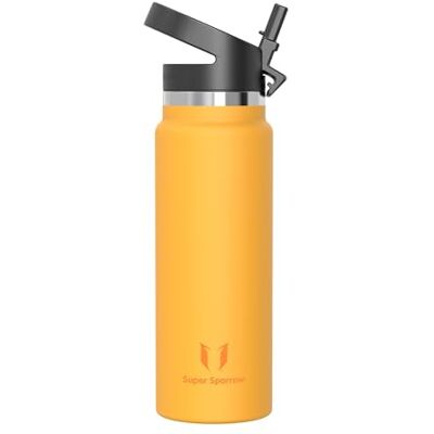 Super Sparrow Vattenflaska 1L Rostfritt Stål Vattenflaska Termos Standard Mun Giftfri BPA-Fri Perfekt Som Sportflaska Super Sparrow Vattenflaska 1L Rostfritt Stål Vattenflaska Termos Standard Mun Giftfri BPA-Fri Perfekt Som Sportflaska