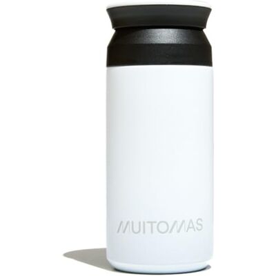 Muitomas , 350 ml Termisk Vattenflaska, Lätt och bärbar i stål, Snygg Design Termisk Vattenflaska med Lufttåp, Vit Muitomas , 350 ml Termisk Vattenflaska, Lätt och bärbar i stål, Snygg Design Termisk Vattenflaska med Lufttåp, Vit