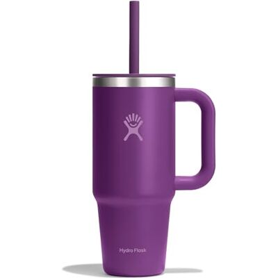 Hydro Flask Travel Tumbler 709 ml (24 oz) with Closable Press-In Straw Lid Rostfritt Stål Dubbelväggs vakuumisolering Stänksäker lock Beachplum Hydro Flask Travel Tumbler 709 ml (24 oz) with Closable Press-In Straw Lid Rostfritt Stål Dubbelväggs vakuumisolering Stänksäker lock Beachplum