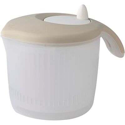 Biesse Casa Biesse P636/17, salladssnurra, örter, grönsaker... enkel och snabb centrifugering, liten storlek mini fotavtryck, plast, beige färg, 3L Biesse Casa Biesse P636/17, salladssnurra, örter, grönsaker... enkel och snabb centrifugering, liten storlek mini fotavtryck, plast, beige färg, 3L
