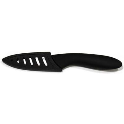 COOK CONCEPT , KD31231, 75 cm keramisk kniv med mjukt handtag och skyddsfodral, idealisk för att skiva frukt och grönsaker, lätt att rengöra, ergonomisk, svart färg COOK CONCEPT , KD31231, 75 cm keramisk kniv med mjukt handtag och skyddsfodral, idealisk för att skiva frukt och grönsaker, lätt att rengöra, ergonomisk, svart färg