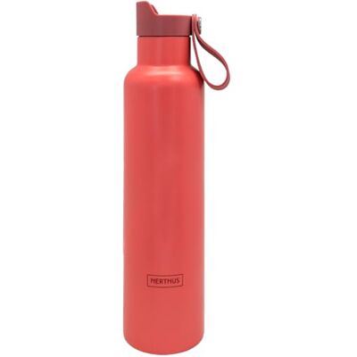 NERTHUS FIH 1340 sportflaska dubbelvägg 750 ml click drink korall rostfritt stål perfekt för sport gym strand NERTHUS FIH 1340 sportflaska dubbelvägg 750 ml click drink korall rostfritt stål perfekt för sport gym strand