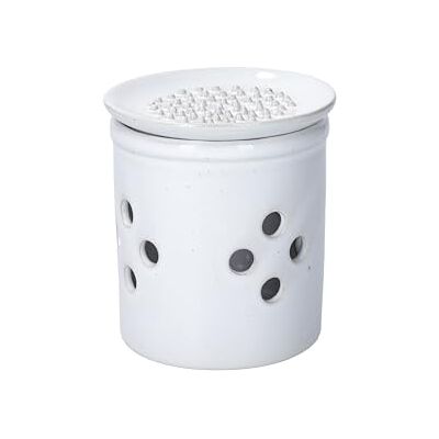 KitchenCraft Idilica vitlökshållare med stengods, krämfärgad keramisk vitlöksbehållare med ventilationshål och oglaserad botten KitchenCraft Idilica vitlökshållare med stengods, krämfärgad keramisk vitlöksbehållare med ventilationshål och oglaserad botten