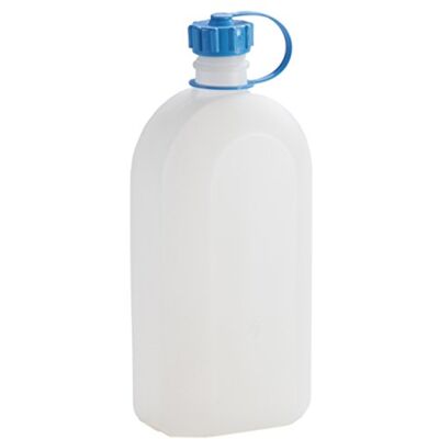 hünersdorff plastflaska/drickflaska med tätt skruvlock, kemi- och livsmedelssäker, 2 liter, tillverkad i Tyskland, natur hünersdorff plastflaska/drickflaska med tätt skruvlock, kemi- och livsmedelssäker, 2 liter, tillverkad i Tyskland, natur