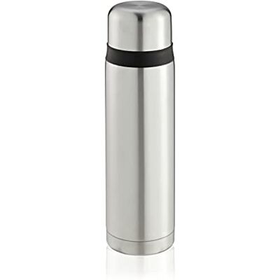 Leifheit Isolerande Coco termisk flaska för varma drycker 1 l, flaskmugg för kalla drycker, plastflaska dryck, rostfritt stål resemuggar för män, tvåhänt silver och svart Leifheit Isolerande Coco termisk flaska för varma drycker 1 l, flaskmugg för kalla drycker, plastflaska dryck, rostfritt stål resemuggar för män, tvåhänt silver och svart