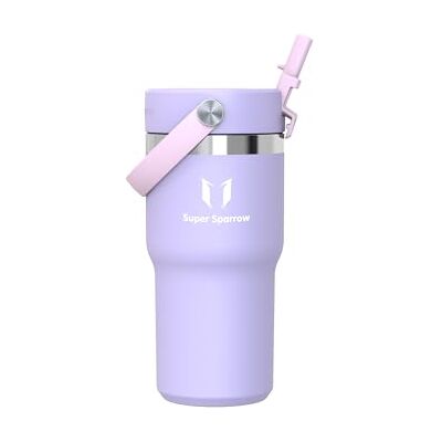 Super Sparrow Sparrow Twistpath Vattenflaska Isolerad 620ml Flaska med Böjligt Sugrörslock BPA-fri och Läckagesäker Termos Resemugg som Passar Mugghållare För Hem, Kontor eller Bil Super Sparrow Sparrow Twistpath Vattenflaska Isolerad 620ml Flaska med Böjligt Sugrörslock BPA-fri och Läckagesäker Termos Resemugg som Passar Mugghållare För Hem, Kontor eller Bil