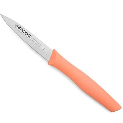 Arcos Serie Nova – skalkniv – blad nitrum rostfritt stål 85 mm – handtag polypropen färg korall, korallröd Arcos Serie Nova – skalkniv – blad nitrum rostfritt stål 85 mm – handtag polypropen färg korall, korallröd