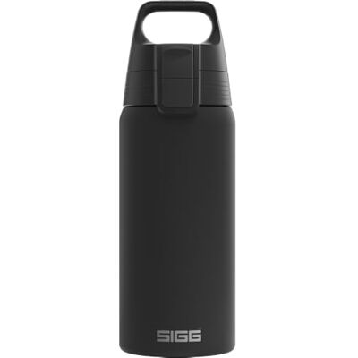 Sigg Isolerad vattenflaska i rostfritt stål Shield Therm One Lämplig för kolsyrade drycker Läckagesäker Diskmaskinssäker BPA-fri 90% återvunnen för utomhus Svart 0,5 L Sigg Isolerad vattenflaska i rostfritt stål Shield Therm One Lämplig för kolsyrade drycker Läckagesäker Diskmaskinssäker BPA-fri 90% återvunnen för utomhus Svart 0,5 L