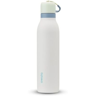 Owala FreeSip Twist isolerad vattenflaska i rostfritt stål med sugrör för sport och resor, BPA-fri, 640 g, grön/vit (ised bris) Owala FreeSip Twist isolerad vattenflaska i rostfritt stål med sugrör för sport och resor, BPA-fri, 640 g, grön/vit (ised bris)
