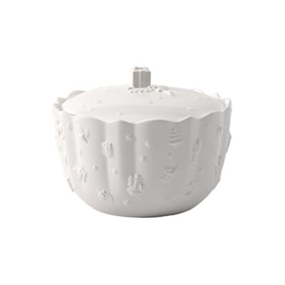 Villeroy & Boch Toy's Delight Royal Classic kakburk 2,27 l vit, stor förvaringsburk med reliefmönster, premiumporslin Villeroy & Boch Toy's Delight Royal Classic kakburk 2,27 l vit, stor förvaringsburk med reliefmönster, premiumporslin
