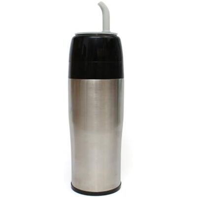 Mate Green Yerbomos 2,0 svart 350 ml för Yerba Mate Tee 350 ml ● Ett bärbart tillbehör för Yerba Mate ● Fungerar som en termos med en vattenflaska och håller vattenkranen ● Svart-silver Mate Green Yerbomos 2,0 svart 350 ml för Yerba Mate Tee 350 ml ● Ett bärbart tillbehör för Yerba Mate ● Fungerar som en termos med en vattenflaska och håller vattenkranen ● Svart-silver