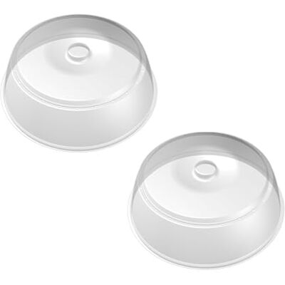 Essential Foods BranQ Home Essential mikrovågsskydd, BPA-fri plast, transparent, Ø 27 x 9 cm, 2 stycken Essential Foods BranQ Home Essential mikrovågsskydd, BPA-fri plast, transparent, Ø 27 x 9 cm, 2 stycken