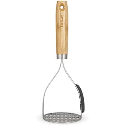 Culinare Naturals C70008 mosare Hållbar bambu/rostfritt stål (L) 270 mm x (B) 105 mm Manuellt handhållet mosverktyg/köksredskap Metallmosare/inkluderar grytskrapa Ej diskmaskinssäker Culinare Naturals C70008 mosare Hållbar bambu/rostfritt stål (L) 270 mm x (B) 105 mm Manuellt handhållet mosverktyg/köksredskap Metallmosare/inkluderar grytskrapa Ej diskmaskinssäker