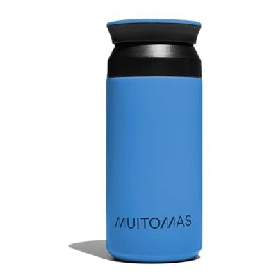 Muitomas , 350 ml Termisk Vattenflaska, Lätt och bärbar i stål, Snygg Design Termisk Vattenflaska med Lufttåp, Blå Muitomas , 350 ml Termisk Vattenflaska, Lätt och bärbar i stål, Snygg Design Termisk Vattenflaska med Lufttåp, Blå