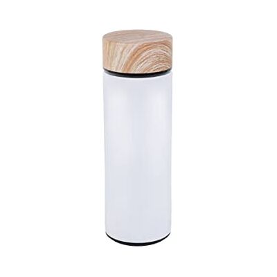 axentia Vakuumflaska med lock, 350 ml, flaska med tesil, rostfritt stål, vit axentia Vakuumflaska med lock, 350 ml, flaska med tesil, rostfritt stål, vit