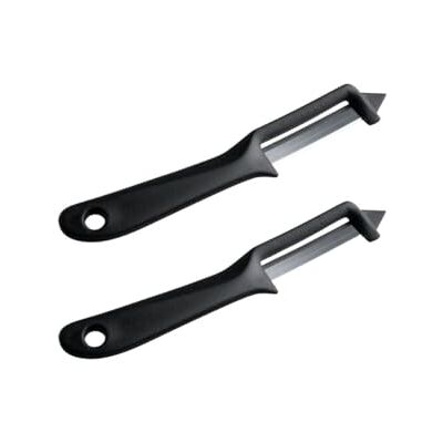 FACKELMANN 9908850 Set med 2 multifunktionella skalare knivar, äppelskalare, potatisbesparande, rostfritt stål, plast, 18,5 x 1 x 3 cm FACKELMANN 9908850 Set med 2 multifunktionella skalare knivar, äppelskalare, potatisbesparande, rostfritt stål, plast, 18,5 x 1 x 3 cm
