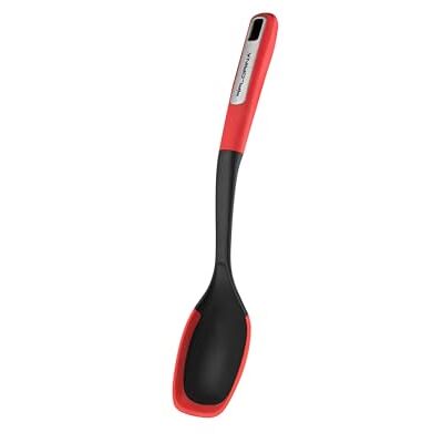 Florina Serveringssked av Silikon (34 cm) Serveringssked MARS med Halkfritt Soft Touch-Handtag Såssked med Upphängningsögla Värmebeständig Köksredskap Kan Diskas i Maskin Färg: Röd/Svart Florina Serveringssked av Silikon (34 cm) Serveringssked MARS med Halkfritt Soft Touch-Handtag Såssked med Upphängningsögla Värmebeständig Köksredskap Kan Diskas i Maskin Färg: Röd/Svart