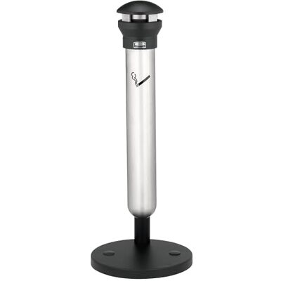 Rubbermaid Commercial Products Infinity Stand Alone Smoking Receptacle – rostfritt stål/svart Rubbermaid Commercial Products Infinity Stand Alone Smoking Receptacle – rostfritt stål/svart