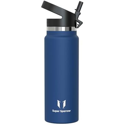 Super Sparrow Vattenflaska 1L Rostfritt Stål Vattenflaska Termos Standard Mun Giftfri BPA-Fri Perfekt Som Sportflaska Super Sparrow Vattenflaska 1L Rostfritt Stål Vattenflaska Termos Standard Mun Giftfri BPA-Fri Perfekt Som Sportflaska