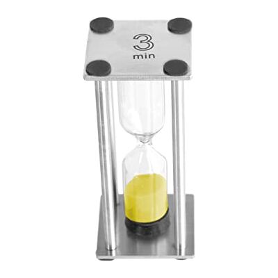 Home 8003512697715 Timglas, 3 minuter, Metall, Silver, 3.5x3,5x8 cm Home 8003512697715 Timglas, 3 minuter, Metall, Silver, 3.5x3,5x8 cm
