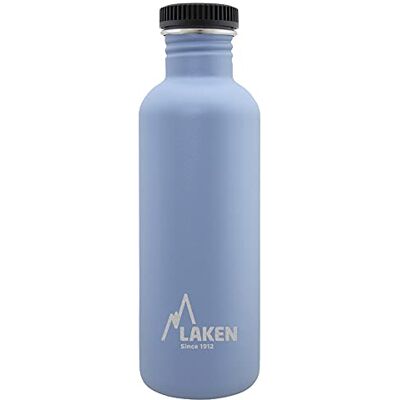 LAKEN Unisex – vuxna mycket robust rostfri flaska 1 l blå, 1 LAKEN Unisex – vuxna mycket robust rostfri flaska 1 l blå, 1
