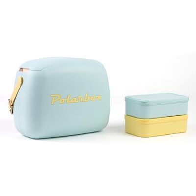 POLARBOX Lunchbox 6L blå pop detaljer gul POLARBOX Lunchbox 6L blå pop detaljer gul