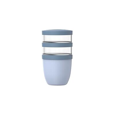 Mepal Lunchburk 3-delad Ellipse Praktisk yoghurtkopp & müslikopp Plats för Snacks och Tillbehör Lämplig för Frys, Mikrovågsugn och Diskmaskin 500 + 200 + 200 ml Nordic blue Mepal Lunchburk 3-delad Ellipse Praktisk yoghurtkopp & müslikopp Plats för Snacks och Tillbehör Lämplig för Frys, Mikrovågsugn och Diskmaskin 500 + 200 + 200 ml Nordic blue