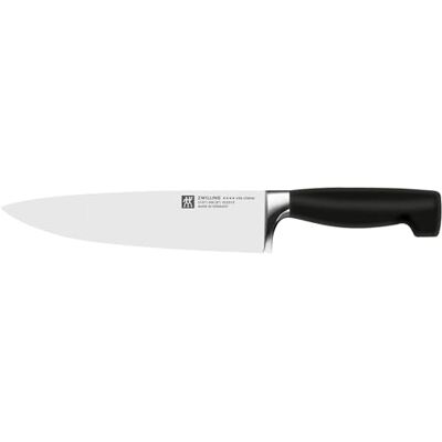 ZWILLING Kochmesser, Klingenlänge: 20 cm, Breites Klingenblatt, Rostfreier Spezialstahl/Kunststoff-Griff, Vier Sterne ZWILLING Kochmesser, Klingenlänge: 20 cm, Breites Klingenblatt, Rostfreier Spezialstahl/Kunststoff-Griff, Vier Sterne