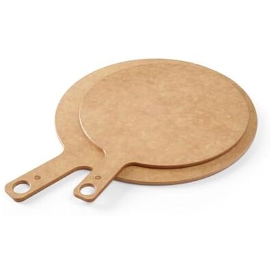 HENDI Pizzabråd, Pizzaskiva, Pizzaskrok, Pizza Board, Serveringsbräda, Med Handtag, Diskmaskinsmonterad, Ø254 X (H) 6 Mm, Träfiber, HENDI Pizzabråd, Pizzaskiva, Pizzaskrok, Pizza Board, Serveringsbräda, Med Handtag, Diskmaskinsmonterad, Ø254 X (H) 6 Mm, Träfiber,
